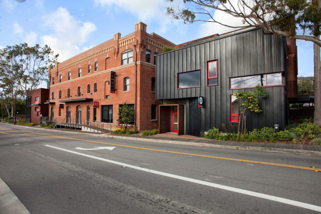 Railroad Square commercial building street view